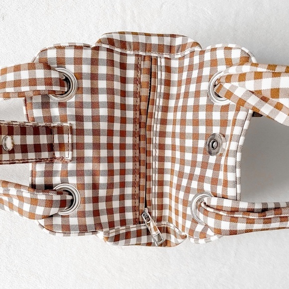 Topshop Brown and White Checkered Mini Bag - Picture 6 of 13